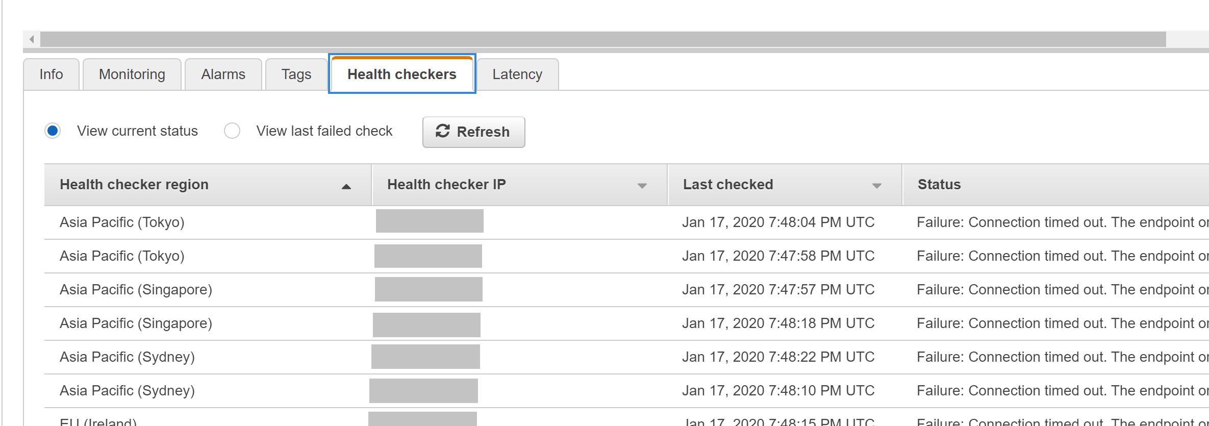 Screenshot of AWS Route 53