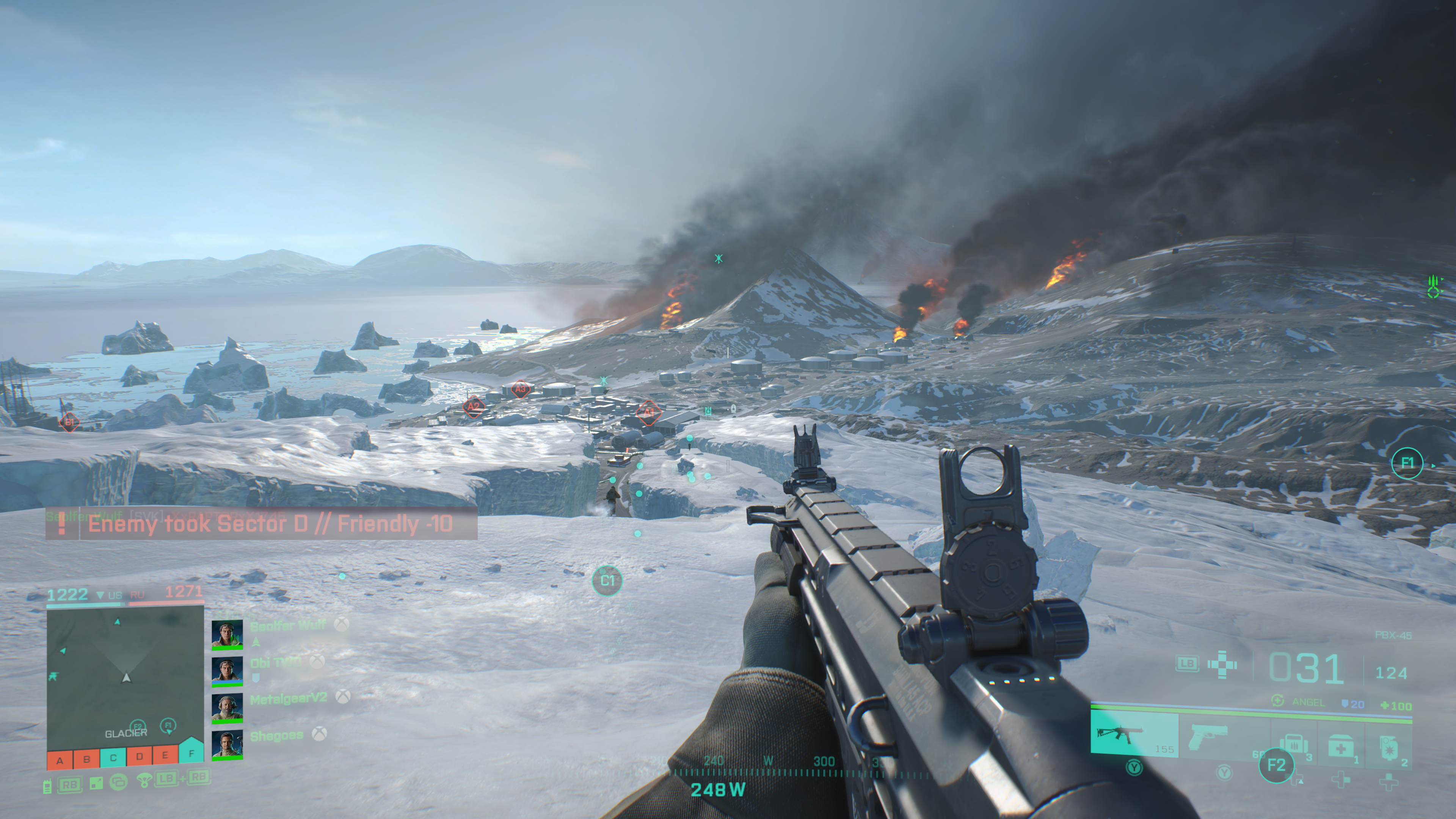 Battlefield 2042 screenshot showing the antarctic Breakaway map