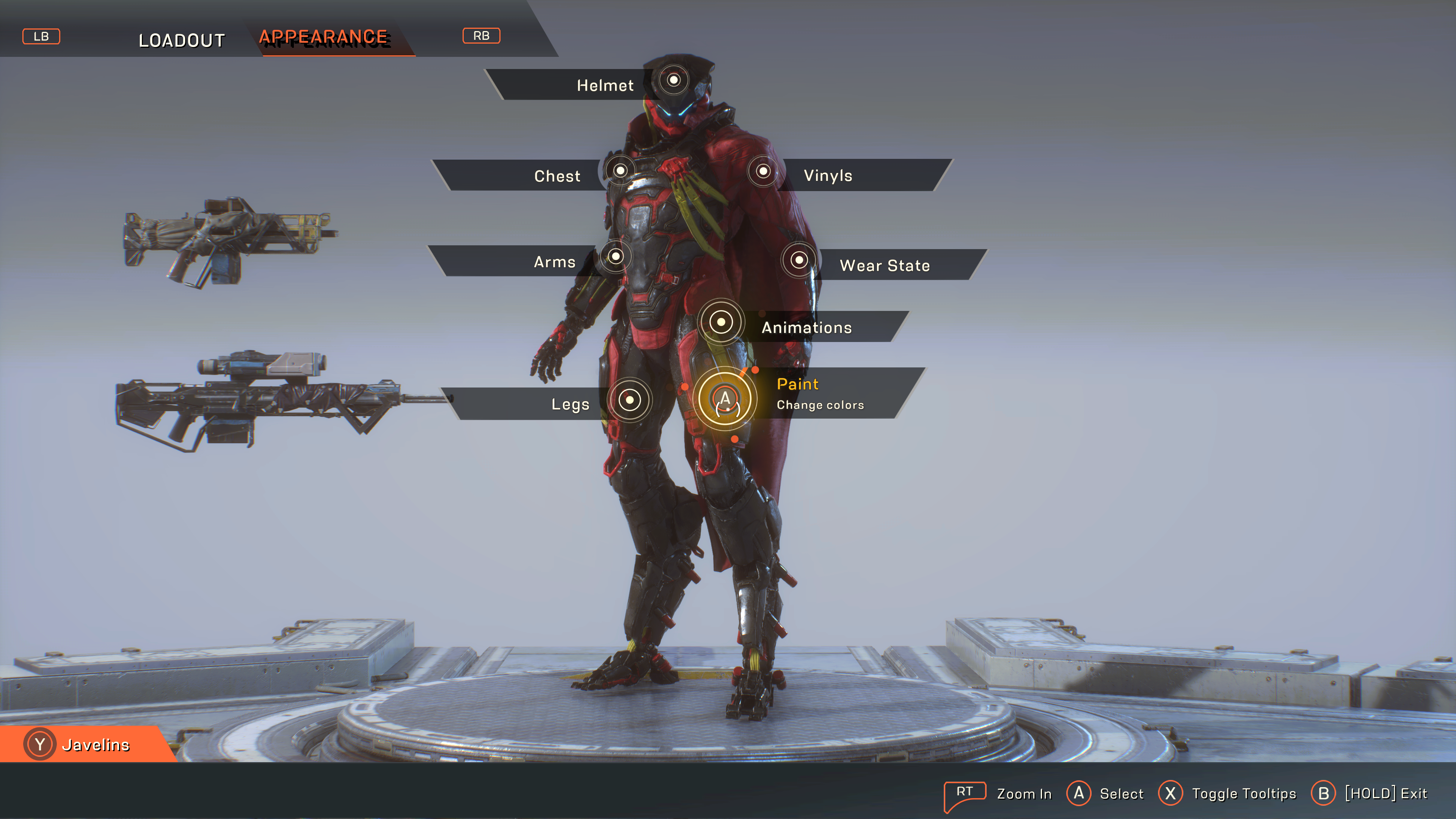 Anthem screenshot - character customisation