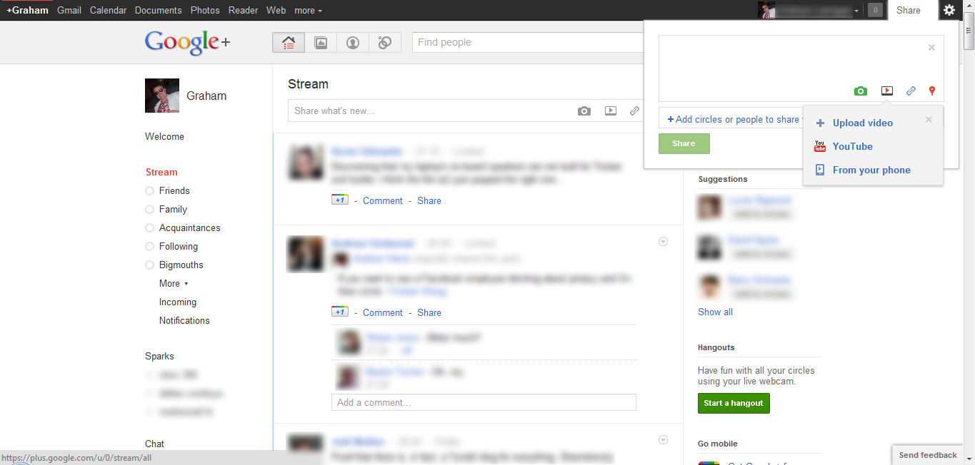 Google+ versus Facebook: First impressions